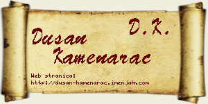 Dušan Kamenarac vizit kartica